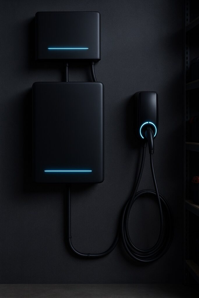 Smart Battery, Inverter and EV Charger In Garage